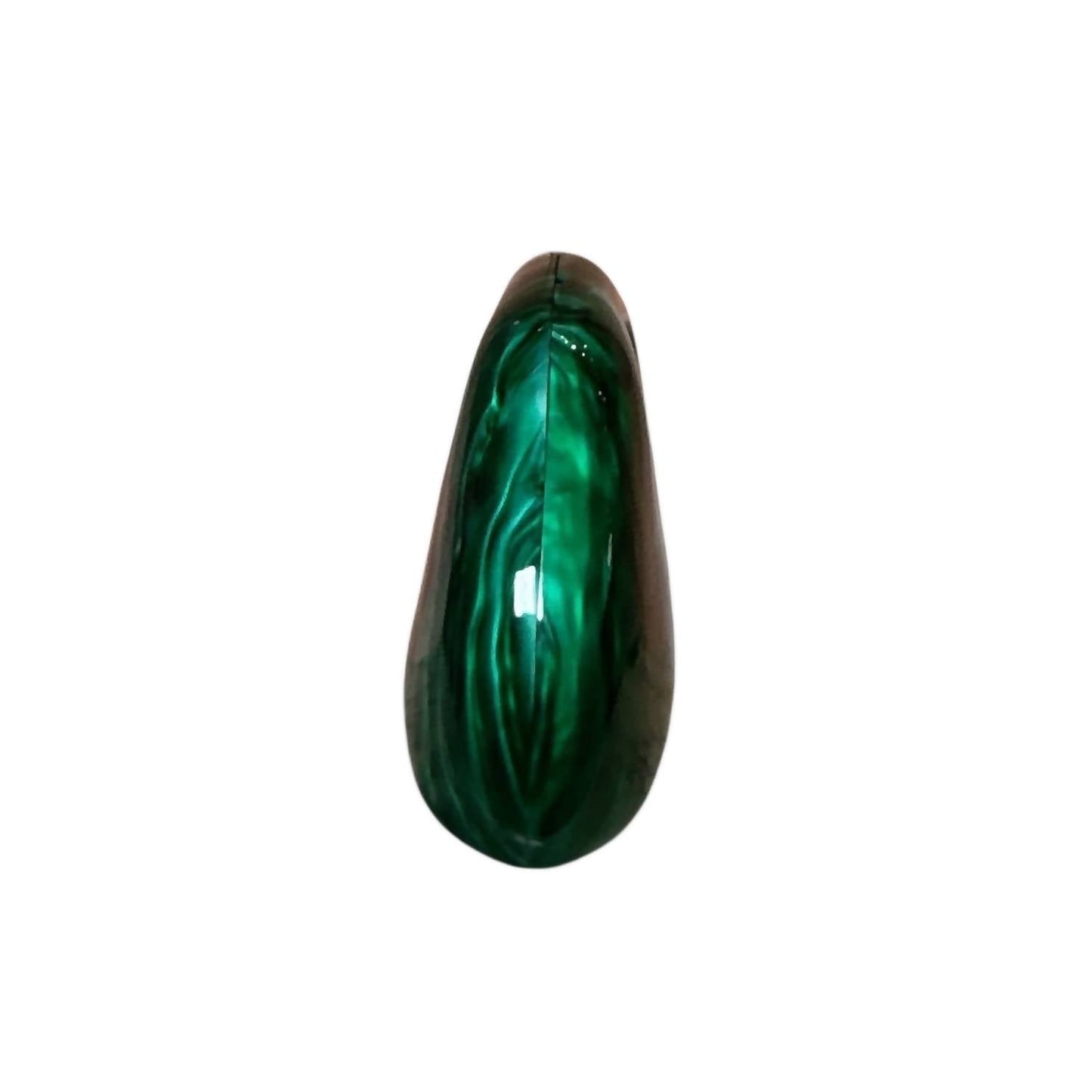 Alexa Koi - Women's Malachite Lucite Mini Hard Handbag With Chain