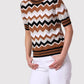 Minnie Rose - Women's Chevron Pointelle Crew Top