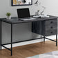 Computer Desk For Home Office, Laptop, 3 Storage Drawers, Contemporary & Modern