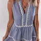 Aapparella - Striped Trim Sleeveless Dress