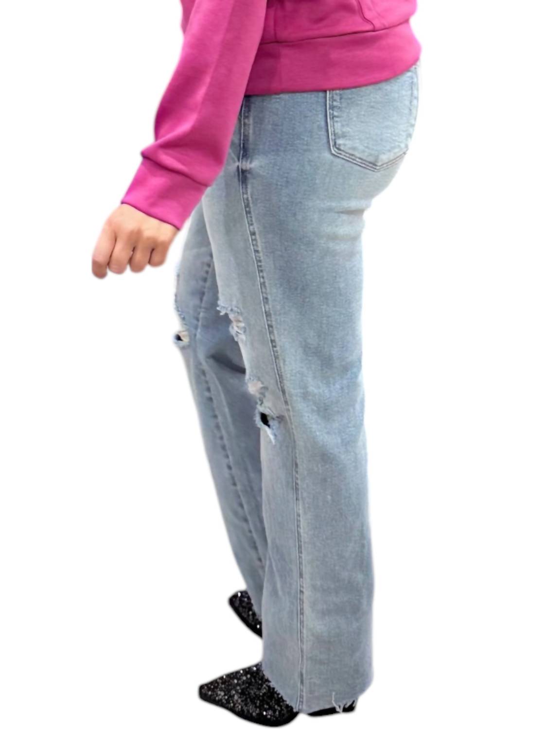 Judy Blue - High Waist Rigid Magic Distressed Jeans