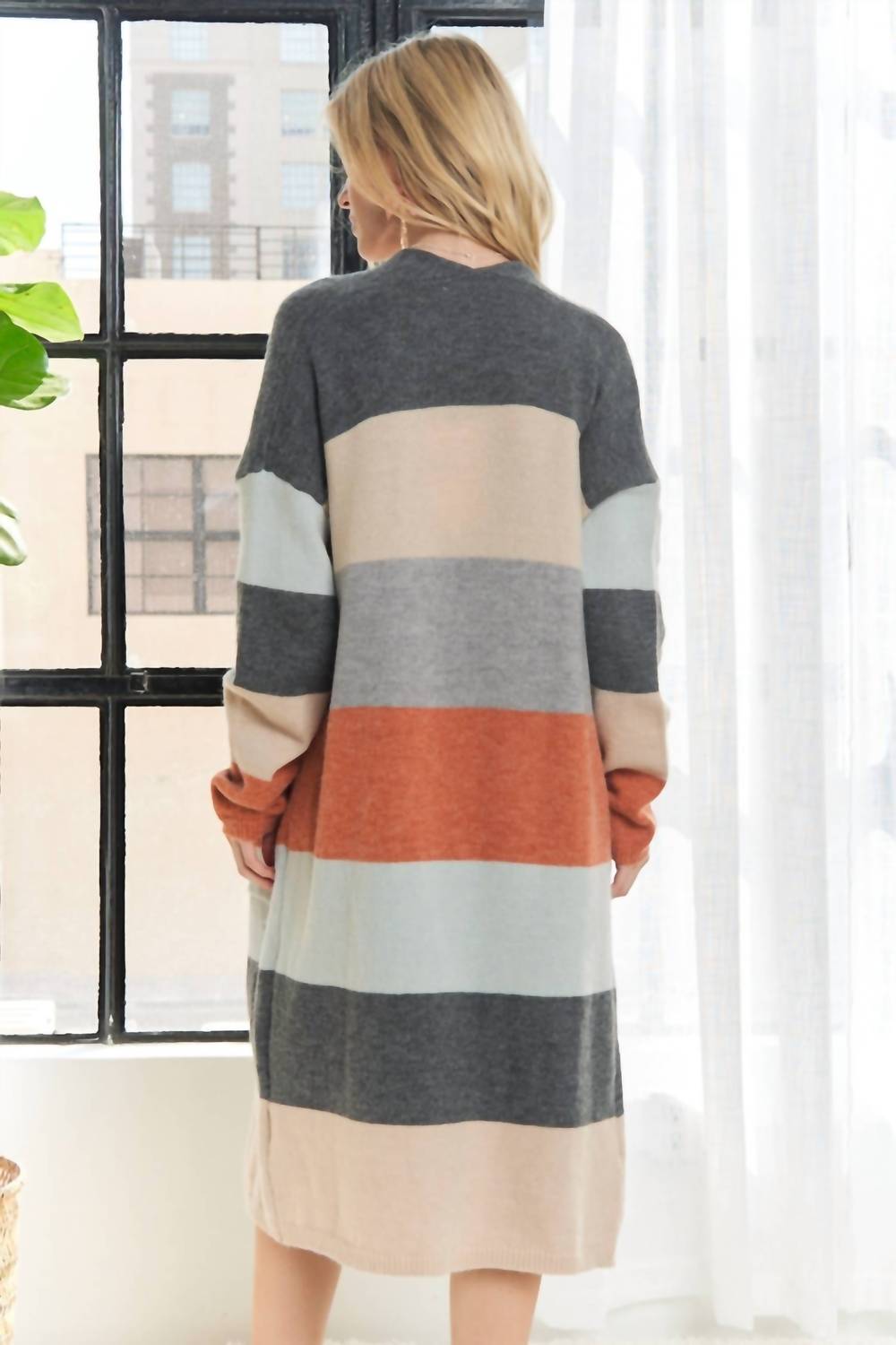 Adora - Women's Colorblock Pocket Cardigan