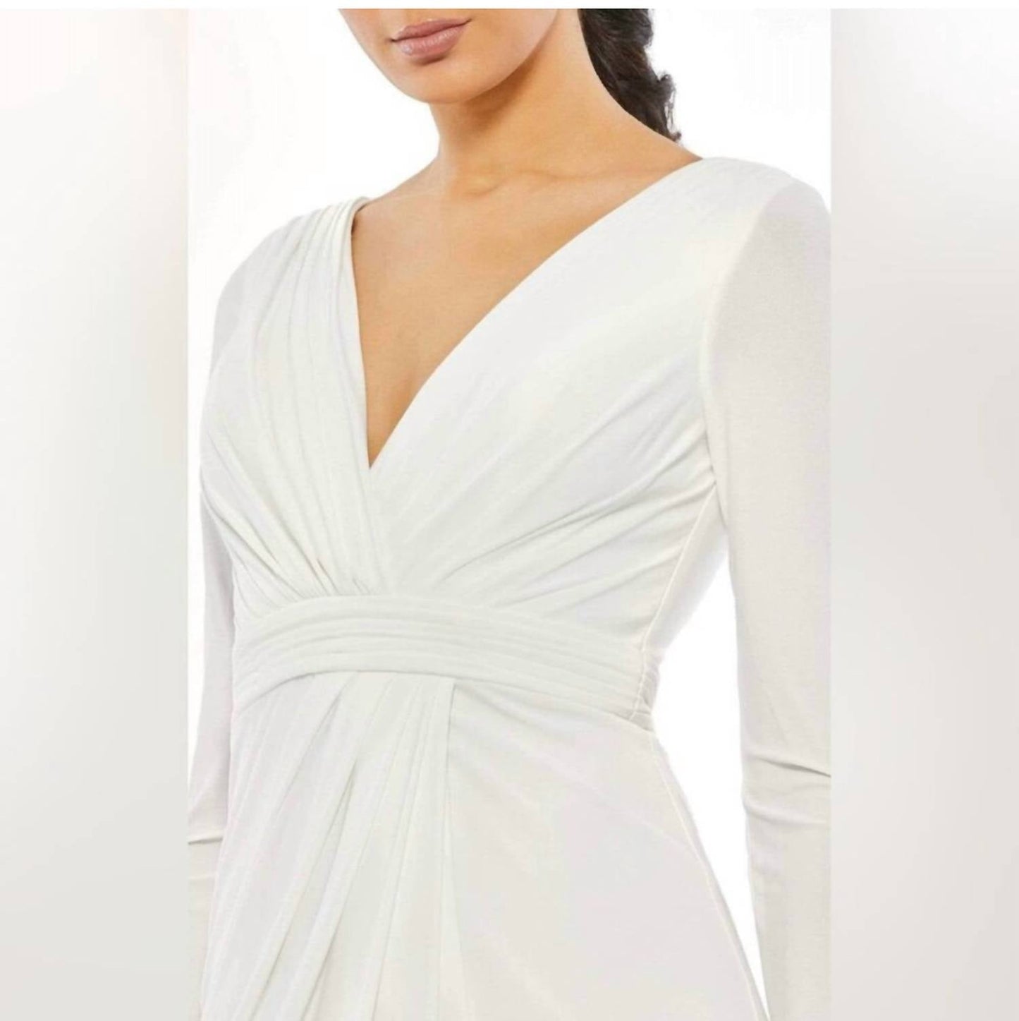 Ieena For Mac Duggal - Long Sleeves Side Split Gown