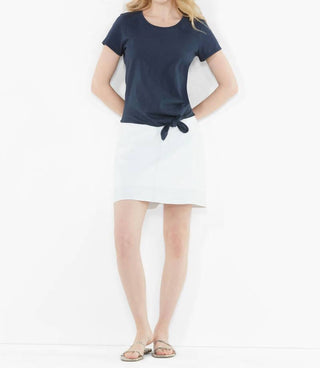 Nic + Zoe - Short Sleeve Round Neck Tie Front Tee