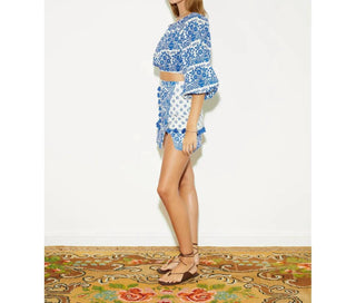 Boteh - Petale Off Shoulder Crop Top