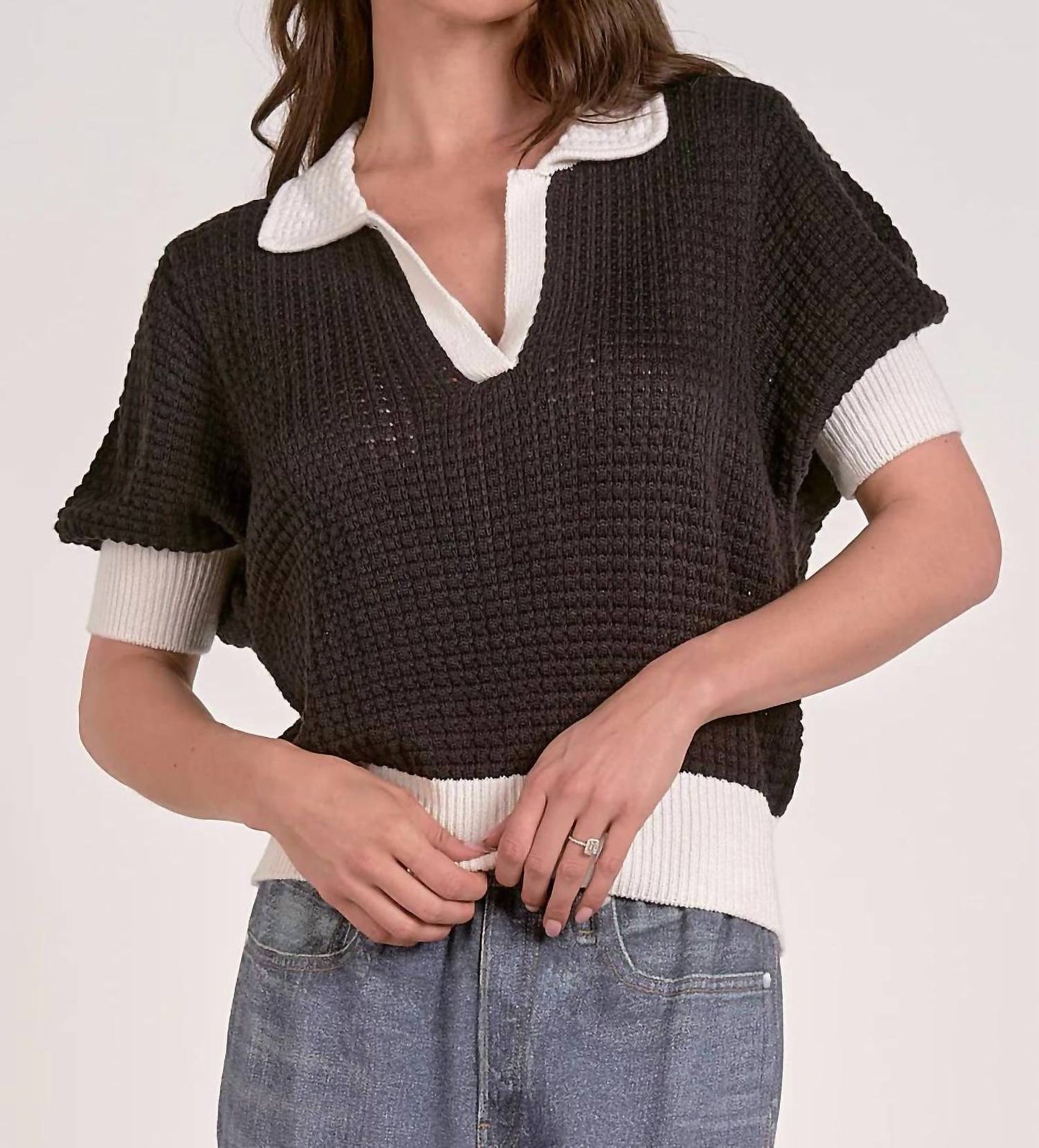 Elan - Rita Three Quarter Sleeve Top