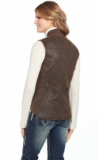 Cripple Creek - Zip Front Cotton Vest With Concealed Carry Pocket