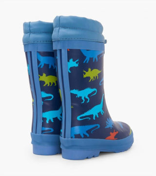 Hatley - Boy's Dino Silhouettes Sherpa Lined Rain Boots