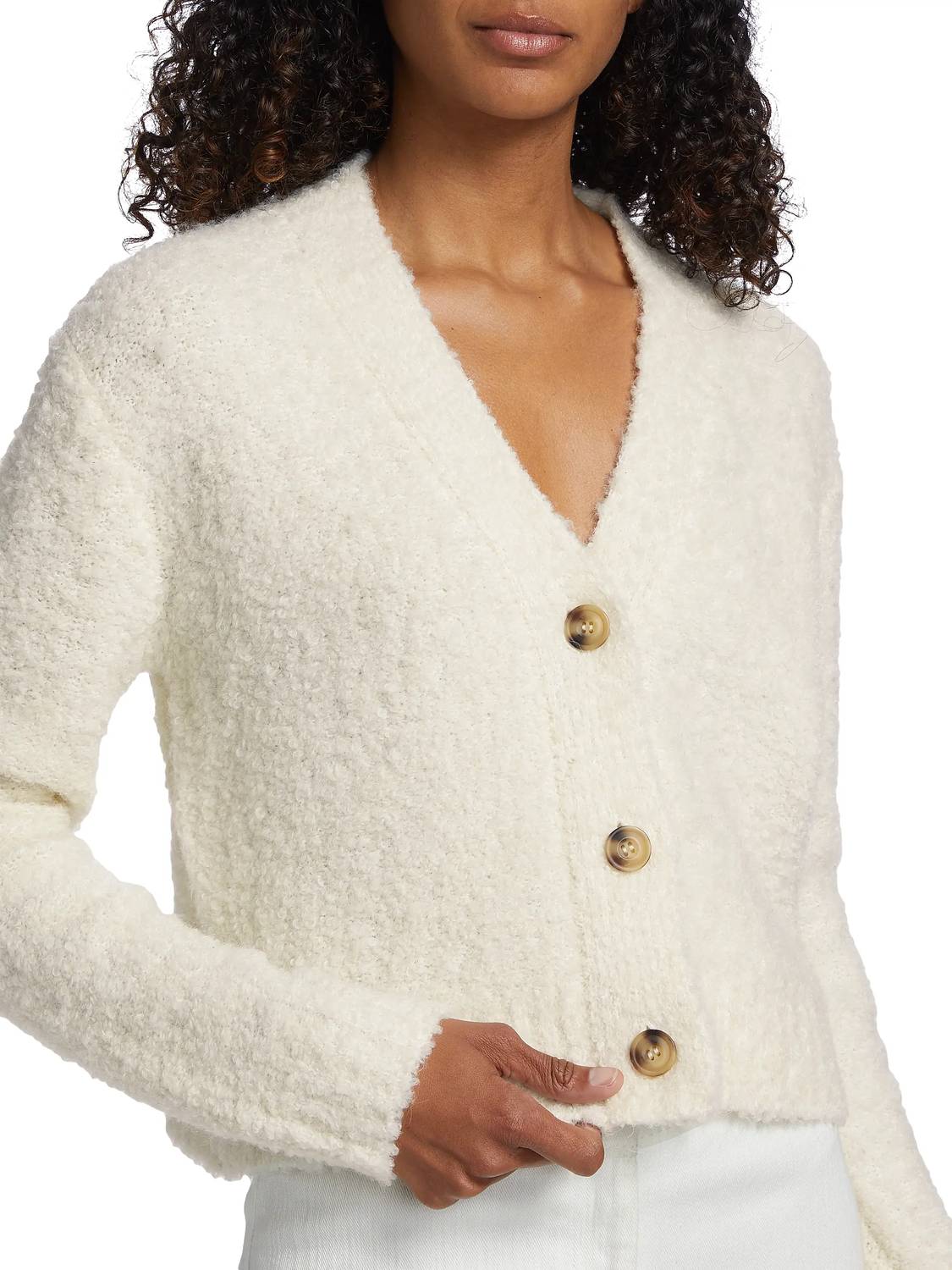 Atm - Boucle Cropped Cardigan