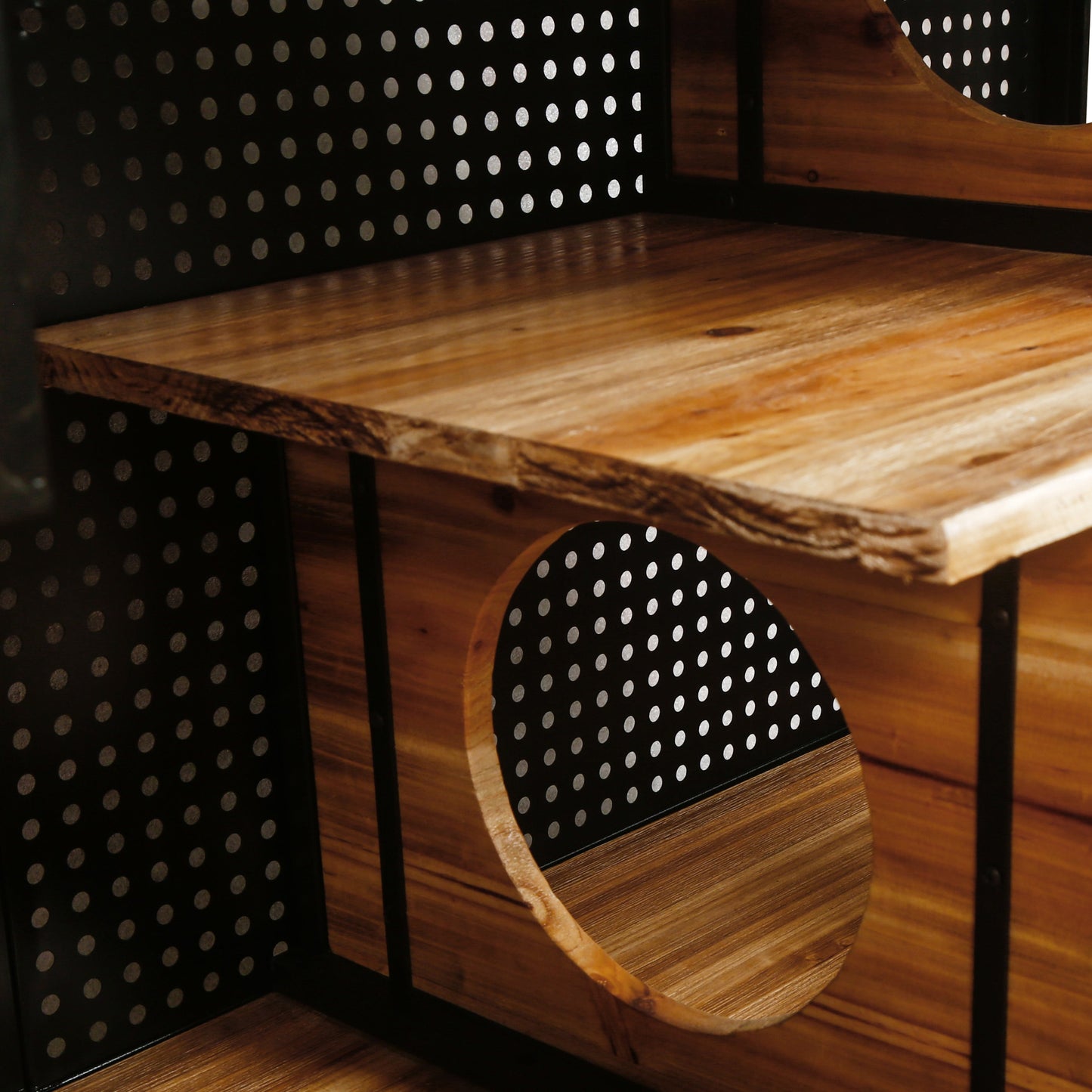 Modern Spacious Cat House Black + Brown