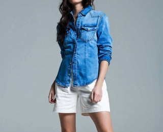 Q2 - Chambray Pearl Snap Shirt