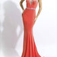 Rachel Allan - Embellished Jersey Gown With Fringe Detail