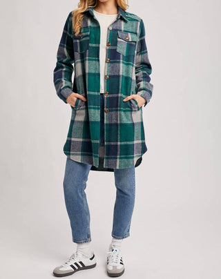 Bluivy - Women's Flannel Plaid Longline Shacket