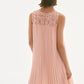 Joseph Ribkoff - Chiffon And Lace Sleeveless Pleated Dress