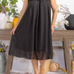 Karen T Design - Sleeveless A-line Midi Dress With Floral Detail