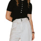 7115 By Szeki - Molly Collared Short Sleeves Top