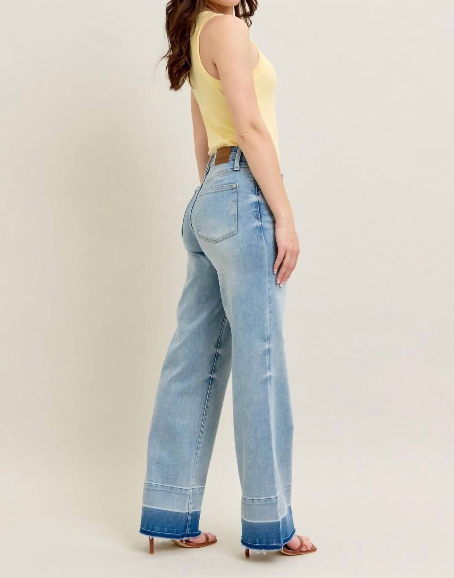 Judy Blue - Release Hem Wide Leg Jeans