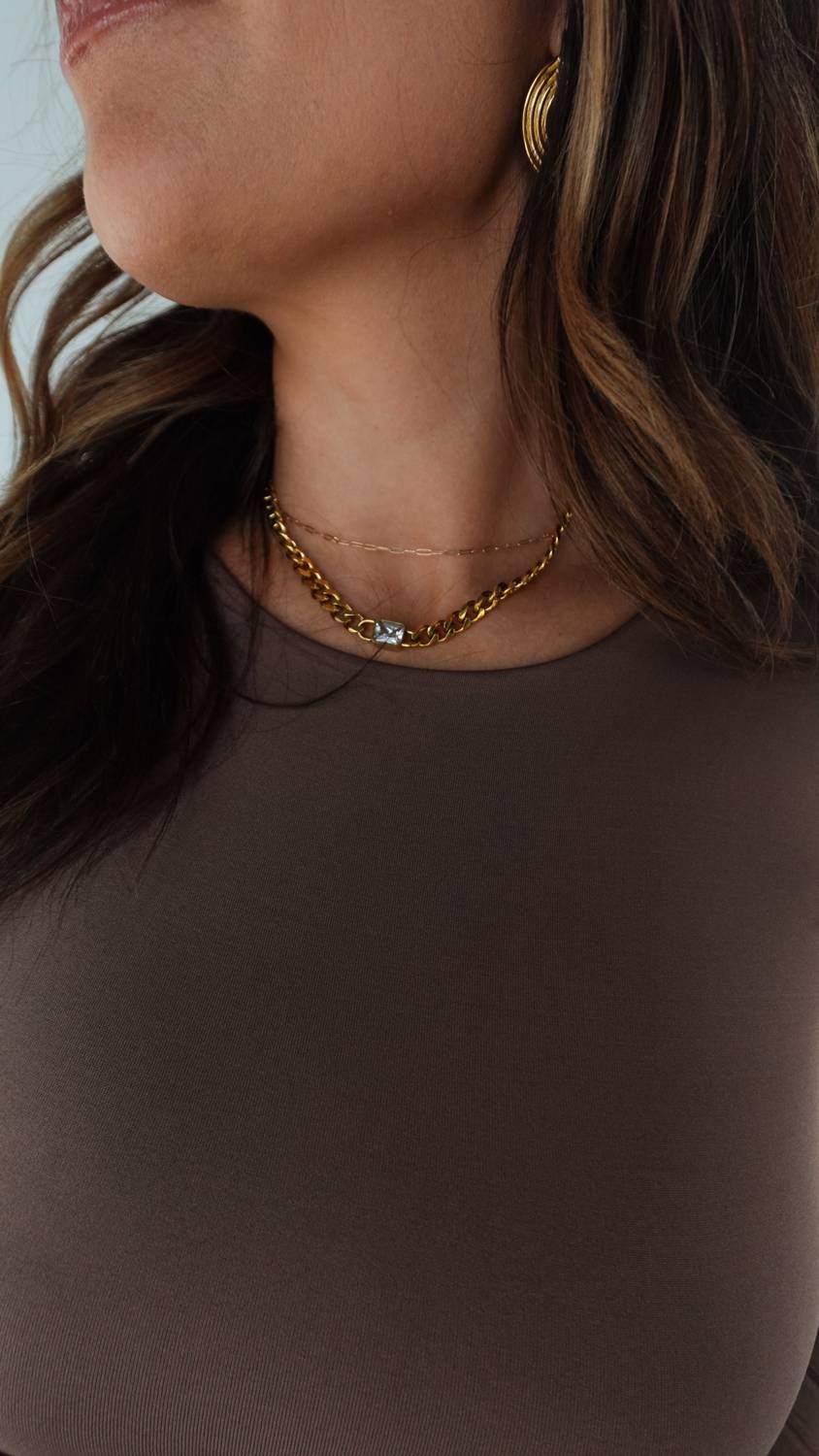 Chansuttpearls - Women's Chain With Diamond Pendant Necklace