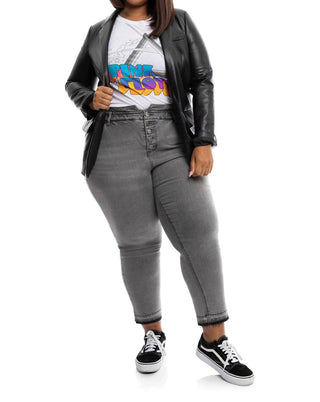 1822 Denim - Plus Size Relaxed Jean W/ Release Hem