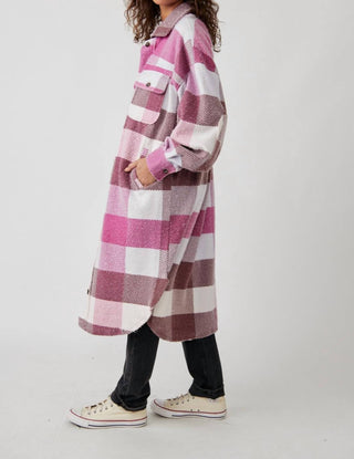Free People - Plaid Long Jacket