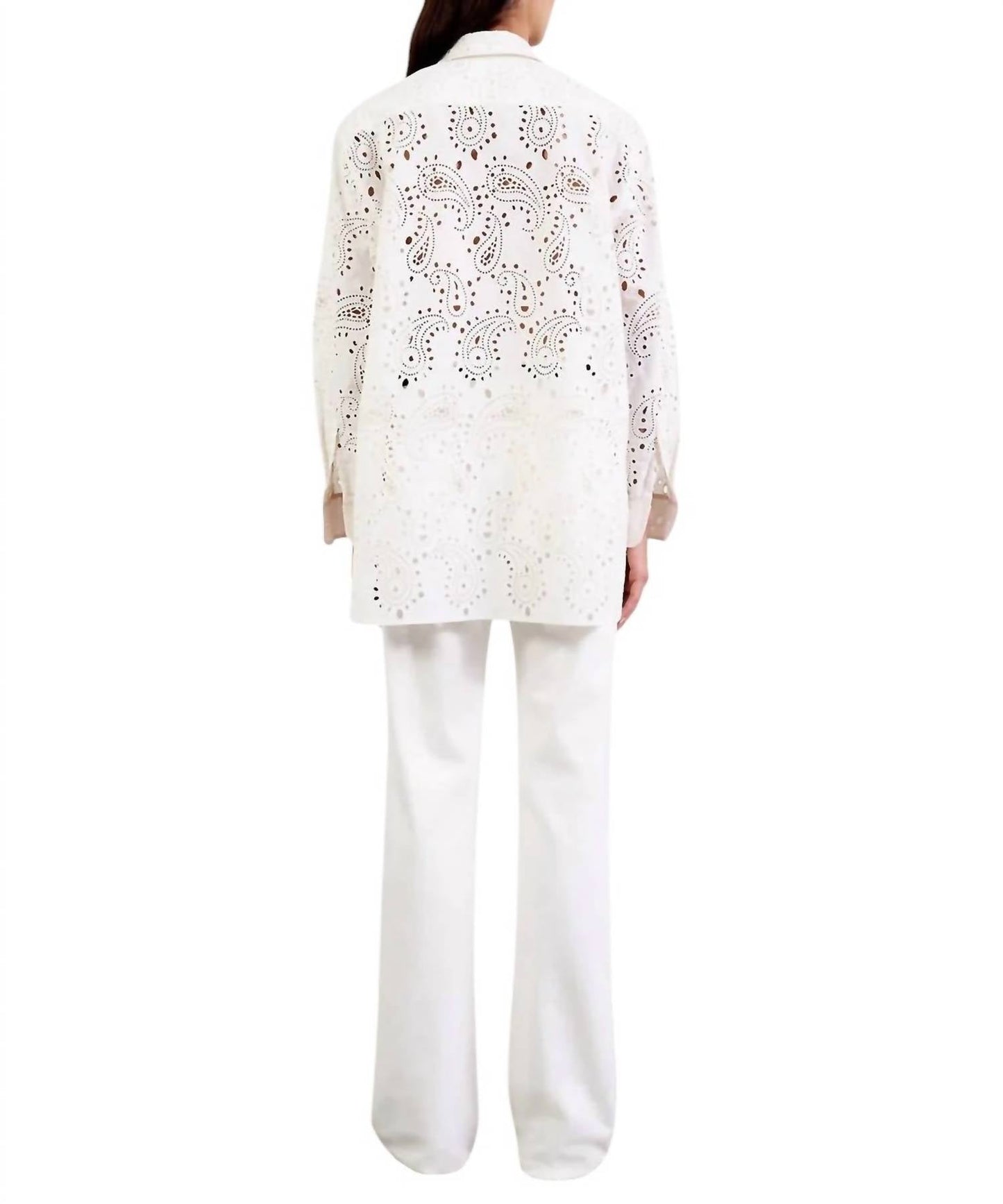 Nili Lotan - MAEL EMBROIDERED POPLIN SHIRT