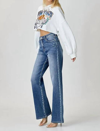 Risen - High Waist Jeans With Pockets