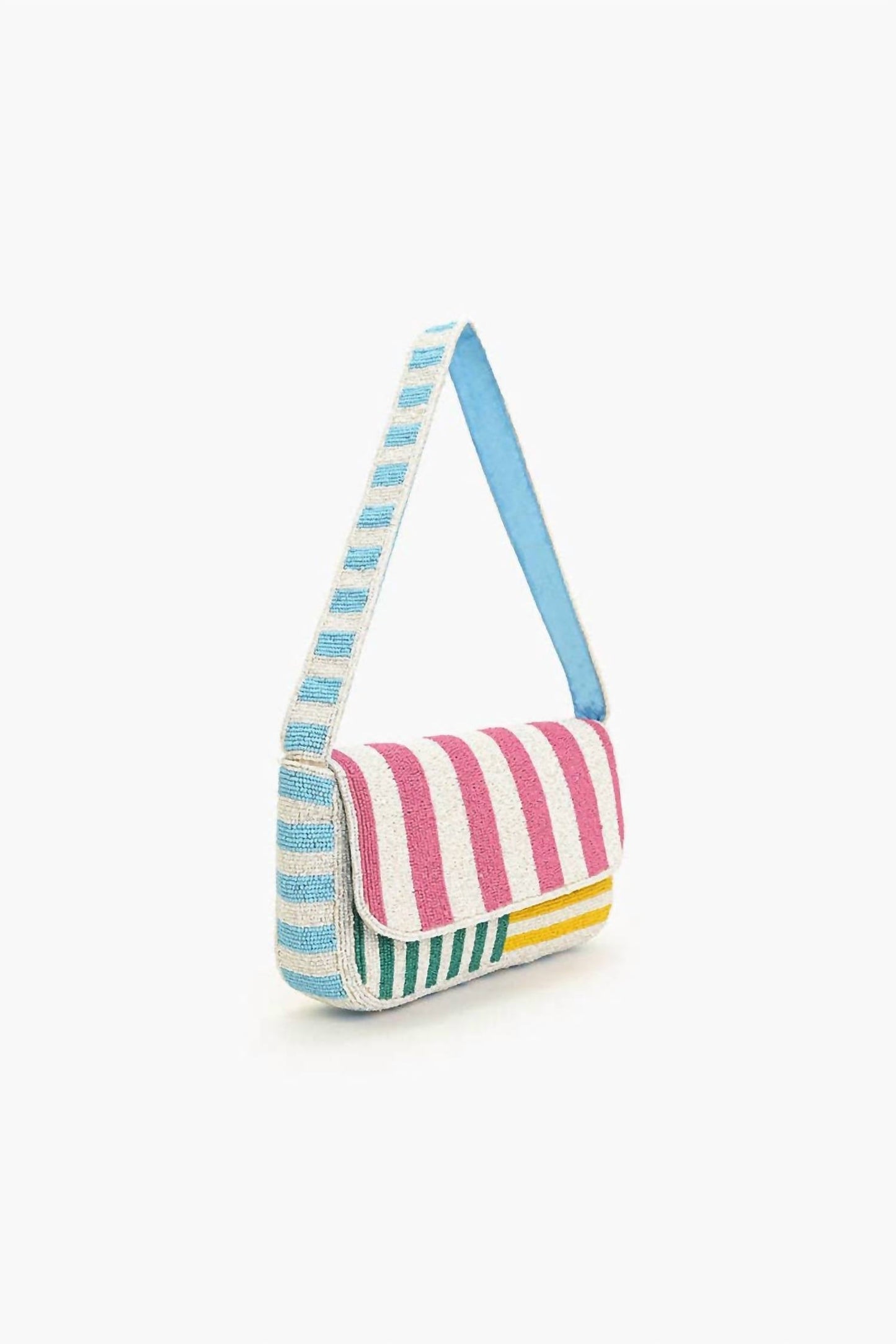 America & Beyond - Women's Candy Stripes Embellished Shoulder Bag