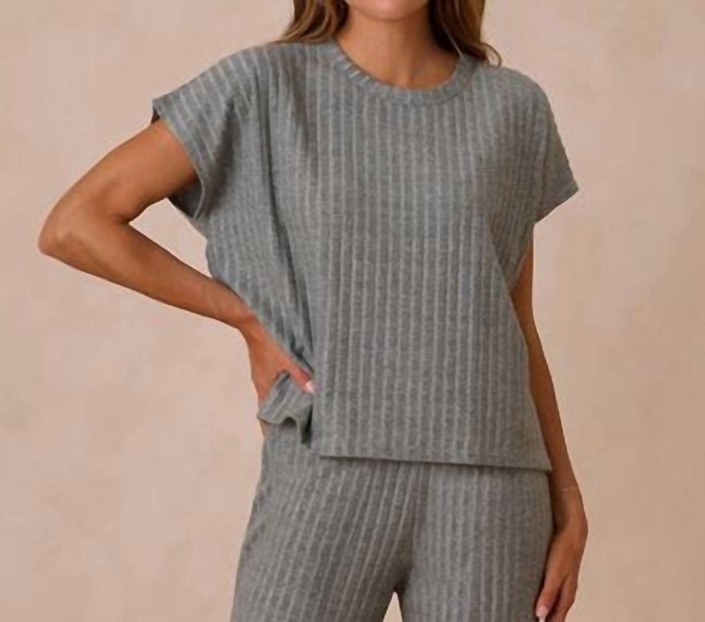 Rylee + Cru - Adult Cozy Cozy Knit Top And Pant Set