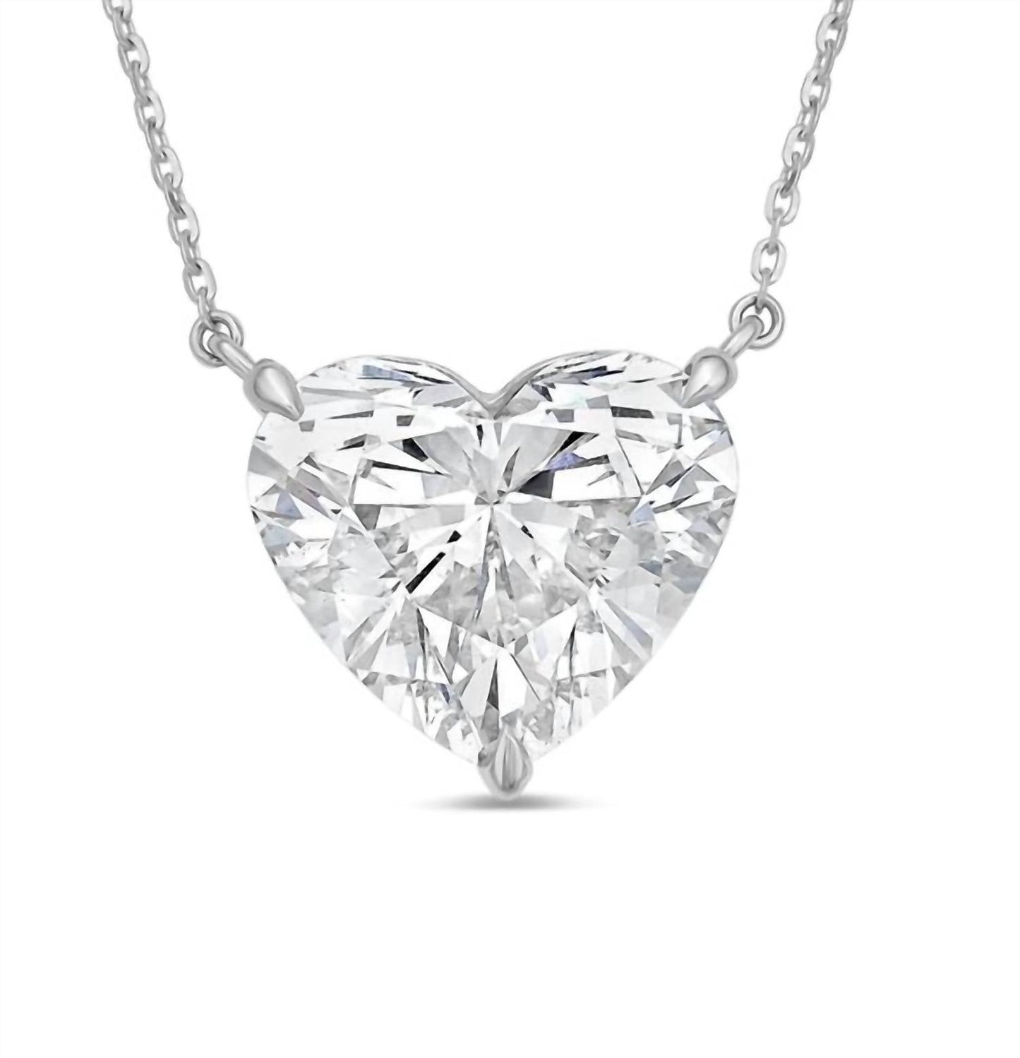 Diana M Jewels - 2.00 Cts Lab Grown Diamond Heart Solitaire Pendant