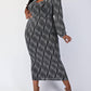 The Curve La - Plus Size Glitter Knit One Shoulder Dress With Cutout