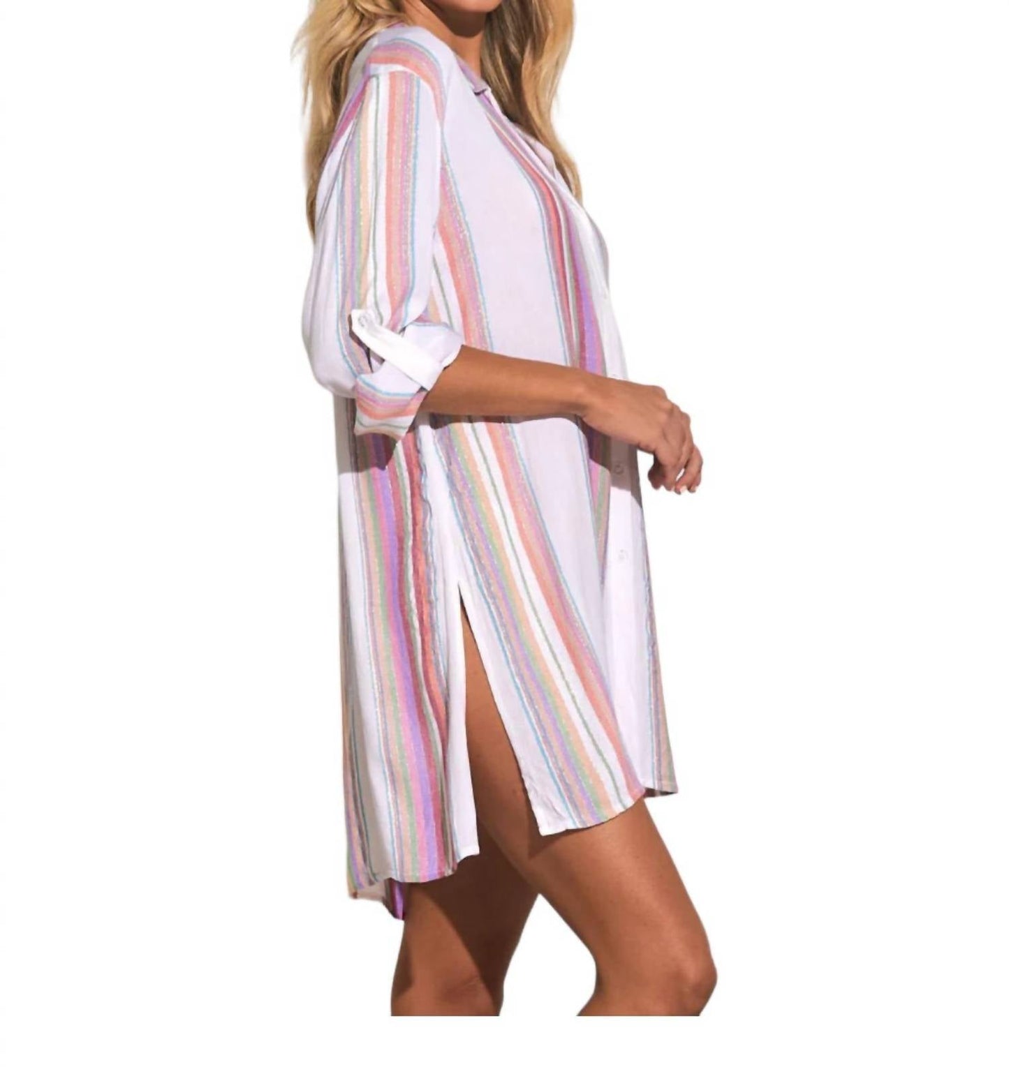 Elan - Bermuda Boyfriend Cover Up Shirt