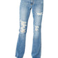 Judy Blue - High Waisted Destroy Fray Hem Bootcut Jeans