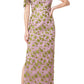 JS Collections Jemma Embroidered Cold Shoulder Column Gown