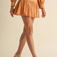 Eb Luxe - Elegant Pleaded Mini Skirt
