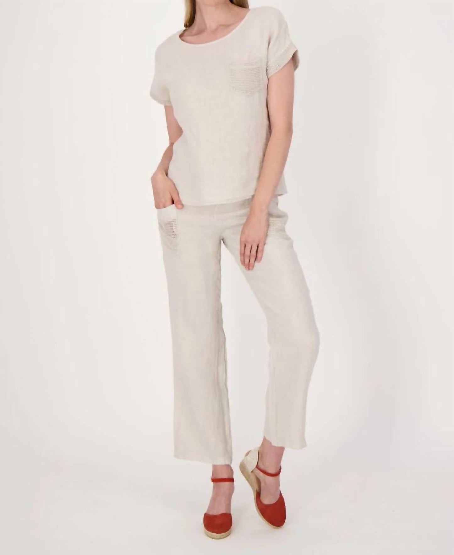 Spanner - Linen Pocket Top