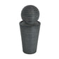 31.5' Tall Striped Concrete Column Fountain with LED Light