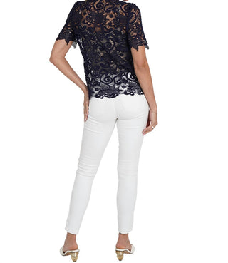 Love Token - Ainsley Short Sleeve Lace Blouse