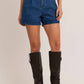 Le Lis - Alyx Pleated Denim Shorts