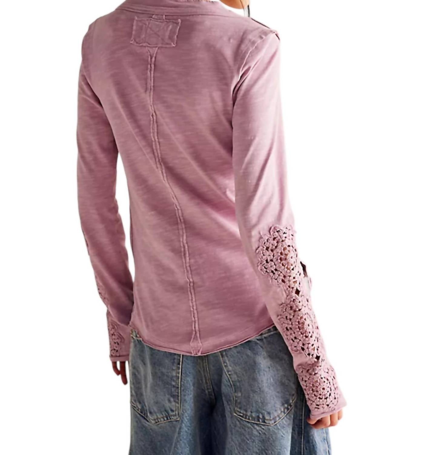 Free People - Our Song Henley Cuff Top