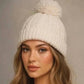 Barefoot Dreams - Cozy Chic Cable Beanie With Pom Pom