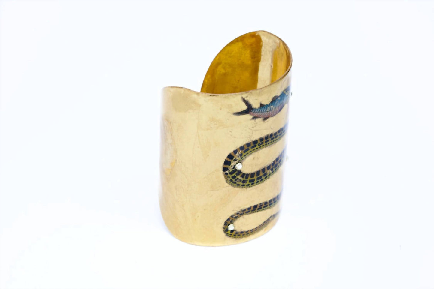 Avenue Chic - Women's Gold Leaf Snake Cuff