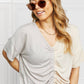 Amoli - Cinched Colorblock Knit Top