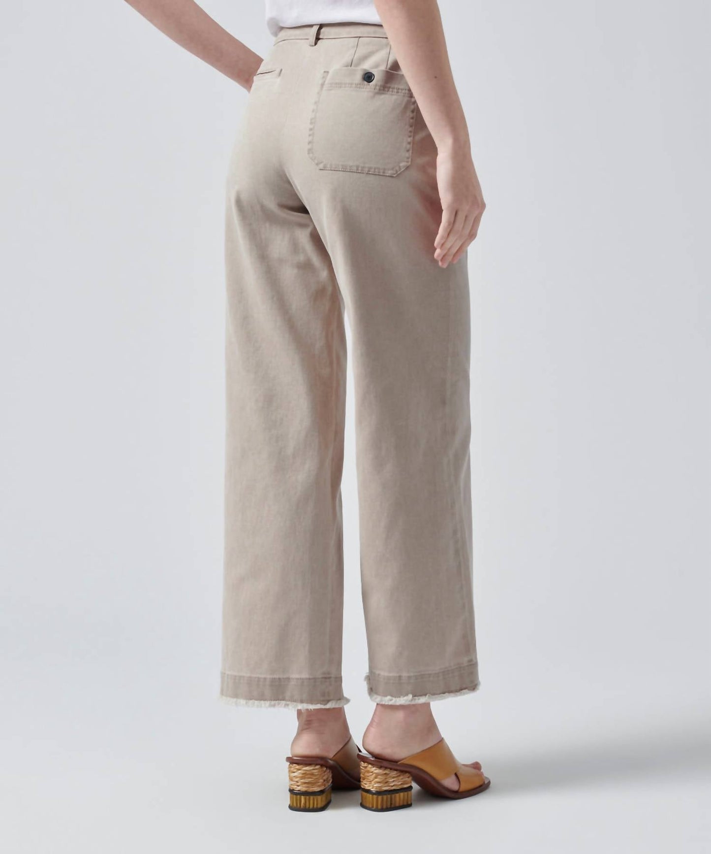 Atm - GARMENT WASH COTTON TWILL BOYFRIEND PANTS