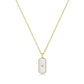 Eklexic - Tag Shaped Mop Pendant Stone Necklace