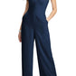 Dessy Collection Strapless Crepe Jumpsuit in Midnight, Size 6