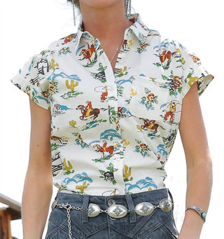 Cruel Girl - Women's Retro Rodeo Short Sleeve Top