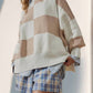 Double Take - Oversized Color Block Sweater
