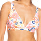 Roxy Beach Classics Triangle Bikini Top - Bright White Floral Escape