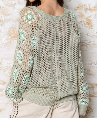 Pol - Good Energy Patchwork Crochet Sweater