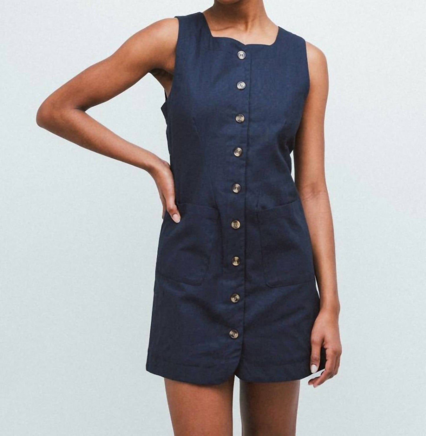 Olivaceous - Button-front Dress